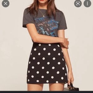 Reformation Monterey polka dot mini skirt